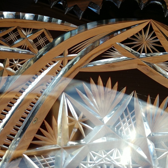 Vtg bohemian crystal oblong dish - Picture 12 of 13